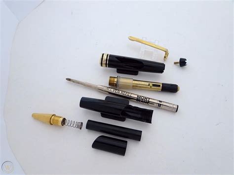 Montblanc Pen Ballpoint Gold Trim Black Resin 164 Classique Parts Kit Wow 1873885116