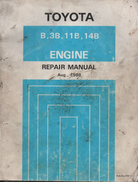 Toyota 2l 3l Engine Workshop Repair Manual Used Australia Workshop