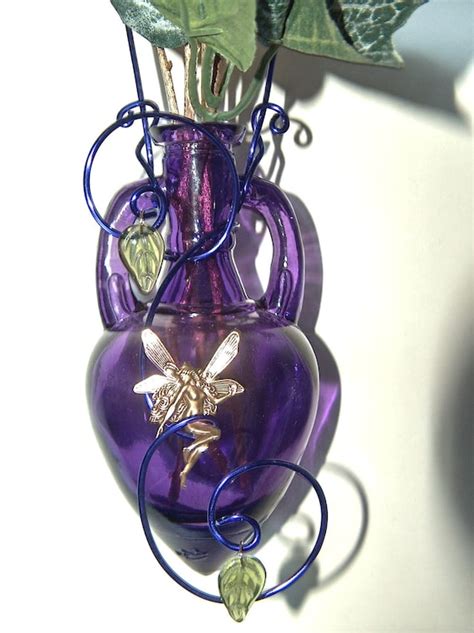 Glass Amphora Hanging Rooting Vase Bud Vase Fairy Or By Vaseplace