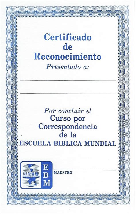 Certificado De Reconocimiento Para Iglesia Certificado De