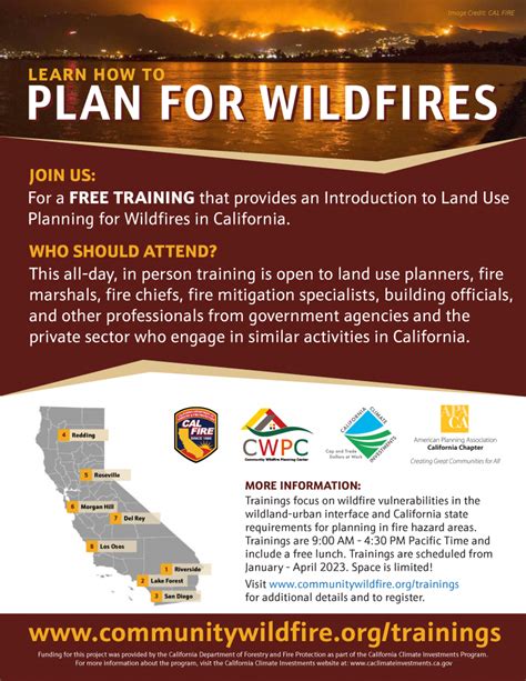 Cwpc And Cal Fire Launch Wildfire Planning Trainings In California