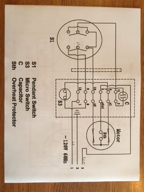 Pittsburgh 2000 Lb Electric Hoist Wiring Diagram