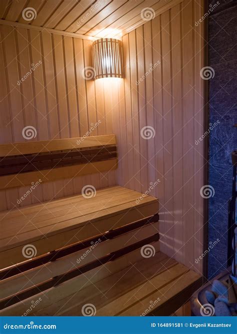 New Wooden Sauna Angled View Stock Image Image Of Modern