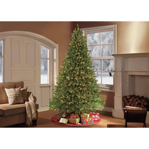 puleo international 9 ft pre lit fraser fir artificial christmas tree with 1000 constant clear