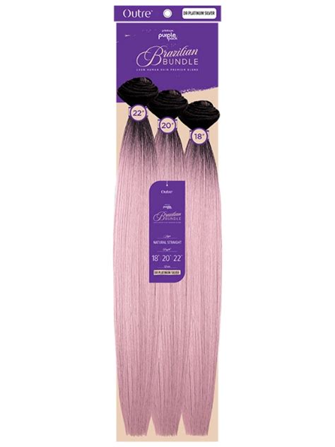 Outre Premium Purple Pack Brazilian Bundle Natural Straight Weave 3pcs Hair Stop And Shop