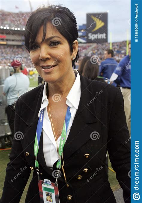 Kris Jenner Attends Super Bowl Xliii Editorial Stock Image Image Of