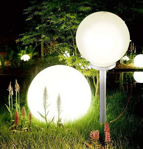 Jumbo Giant Led Solar Garden Mood Ball Sphere Globe Stake Light Warm