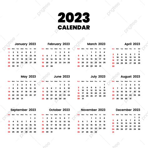 Calendario 2023 Png Pngwing Download Whatsapp Imagesee