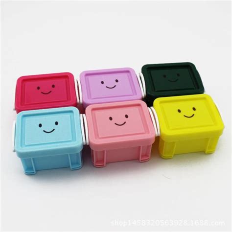 Creative Home Multi Functional Smiley Face Lock Box Desktop Cute Mini