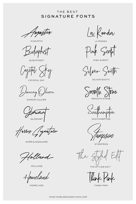The Best Signature Fonts Fancy Girl Designs Signature Fonts Cool