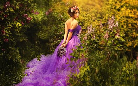 720p Free Download Beauty In Purple Dress Dress Model Woman Girl