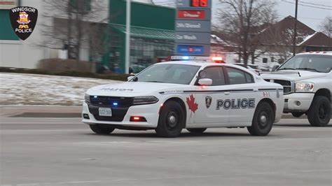 Responding Windsor Police Dodge Charger With Lights Youtube