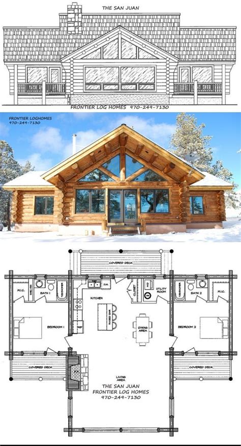 The San Juan Log Home Kit By Frontier Log Homes Log Cabin Floor Plans