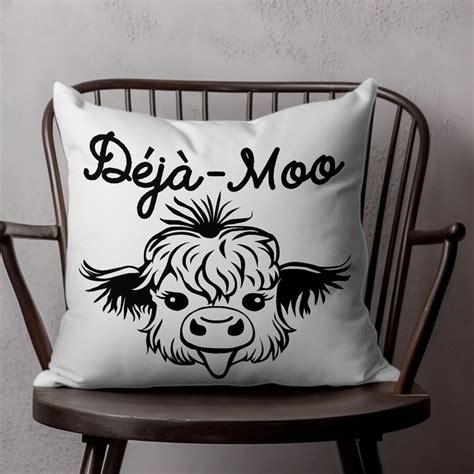 Highland Cow Svg Deja Moo Cow Funny Calf Design Girly Cow Baby Cow