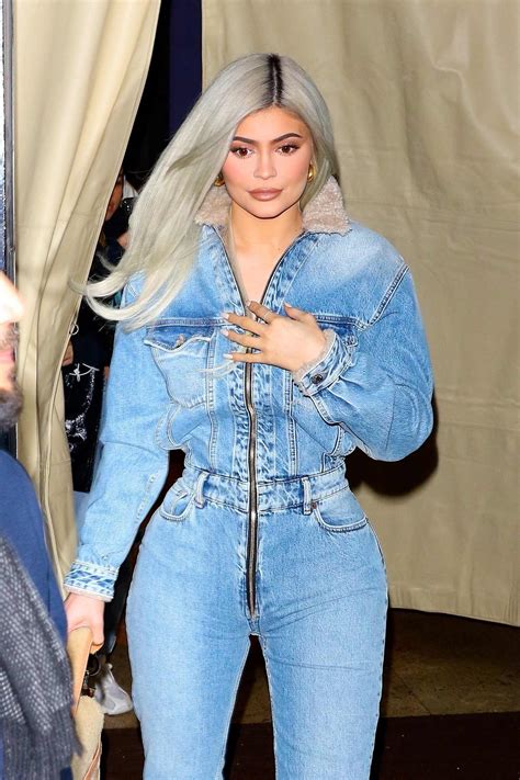 Kylie Jenner Wears An Iro Legend Denim Jumpsuit The Jeans Blog