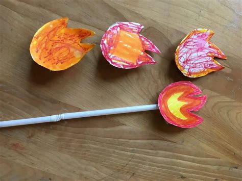 Straw And Paper Fire Launcher Pentecost Craft For Kids Out Upon The