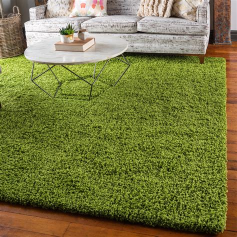 Grass Green 8 2 X 8 2 Solid Shag Square Rug