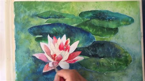 Water Lily Watercolor Tutorial Easy Step By Step Lesson For Beginners