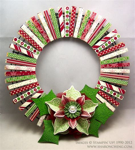 Sharing Creativity And Company Christmas Clothespin Wreath