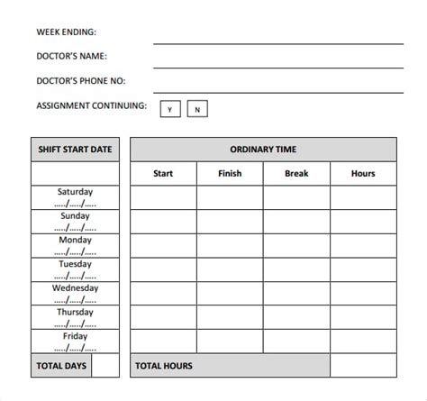 Employee Hourly Timesheet Template 15 Employee Timesheet Templates