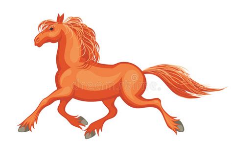 The Red Horse Stock Vector Illustration Of Farm Stallion 95072211