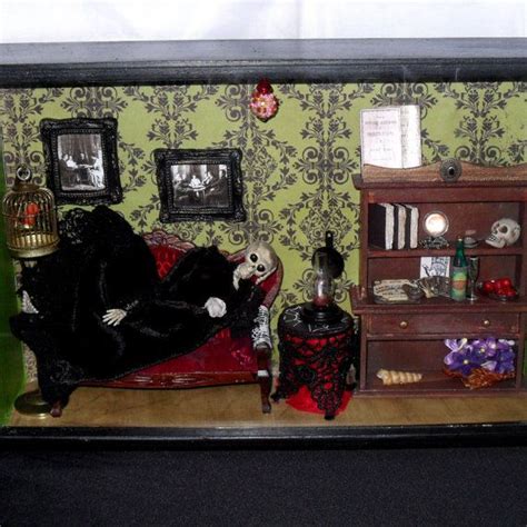 Gothic Shadow Box Diorama Roombox Spiritualist Parlor Etsy Shadow