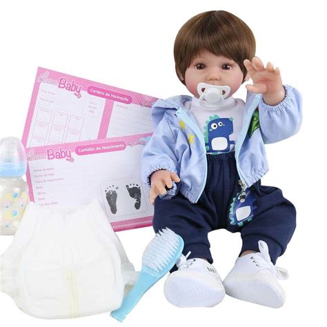 Boneca Articulada E Acessórios Bebê Reborn Laura Baby Adam Shiny Toys