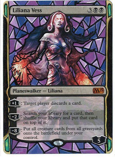 Magic Altered Liliana Vess Stained Glass Mtg Planeswalkers Magic
