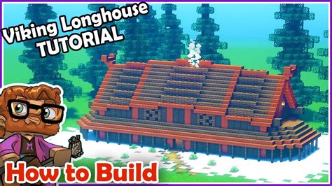 How To Build A Viking Longhouse Minecraft Build Tutorial Youtube