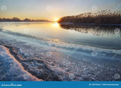 Winter Ice Melting Ice On The River Stock Photo Image Of River