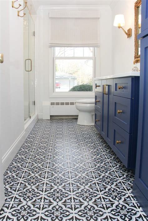 30 Navy Floor Tiles Bathroom
