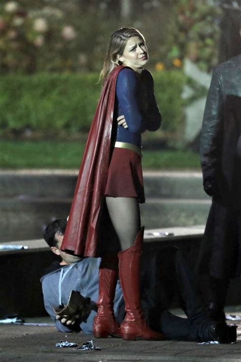 Melissa Benoist Films Scenes For Supergirl In Vancouver 09 21 2018 • Celebmafia