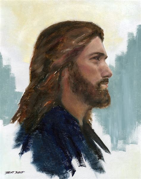 Jesus In Profile Original Oil Painting Brent Borup Studio