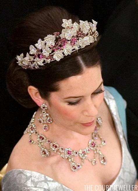 Crown Princess Mary Of Denmark Wears The Ruby Parure Tiara Photo