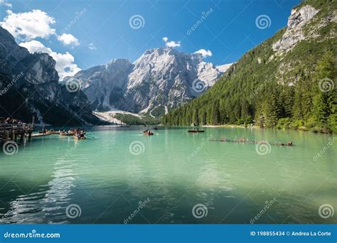 Lake Braies Also Known As Pragser Wildsee Or Lago Di Braies In