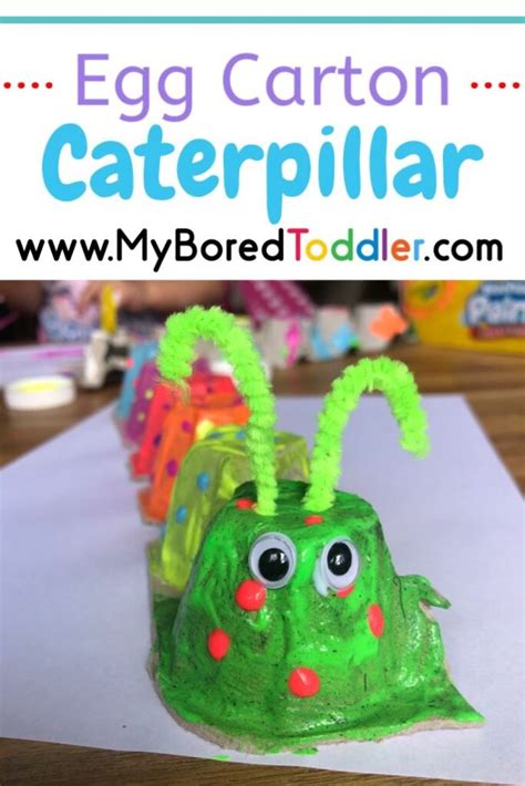 Egg Carton Caterpillar Craft My Bored Toddler
