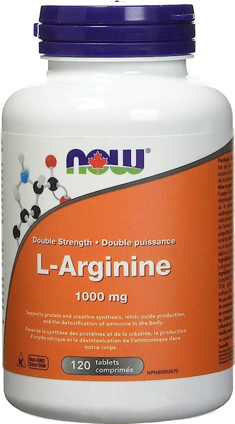 Now L Arginine Tablets 1000mg 120 Count Amazonca Health And Personal
