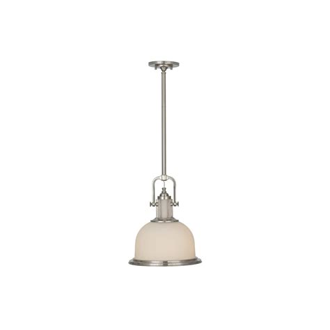 Feiss Parker Place Retro Ceiling Pendant Light In Brushed Steel Finish