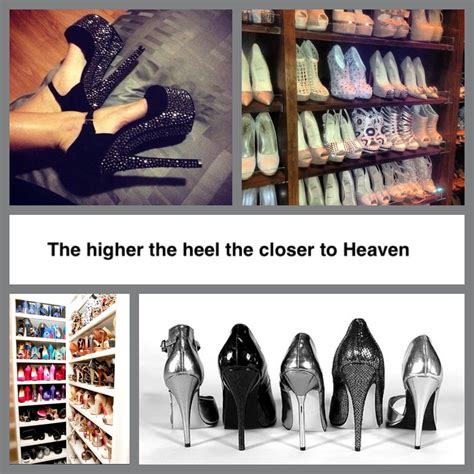 the higher the heel the closer to heaven heels materialistic closer