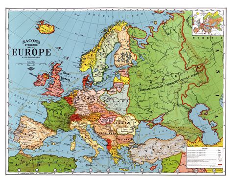 Hi Res Scan Of Bacons Standard Map Of Europe Showing The Situation In