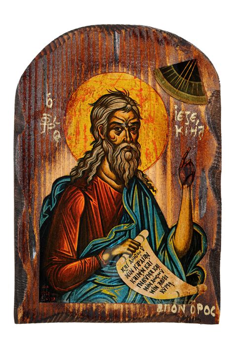 Saint Ezekiel The Prophet Byzantine Icon On Aged Wood
