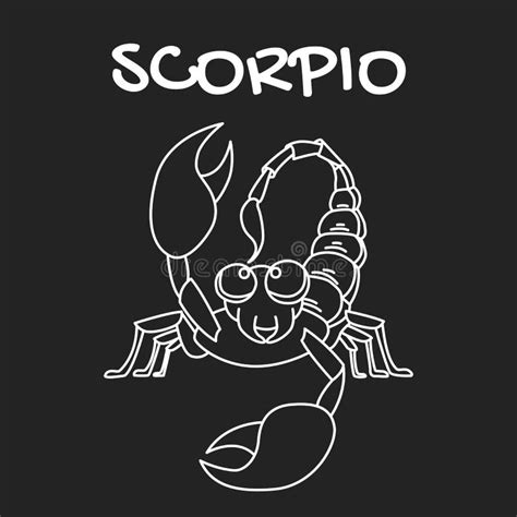 Scorpio Zodiac Sign For Horoscope In Vector Eps8 Stock Vector