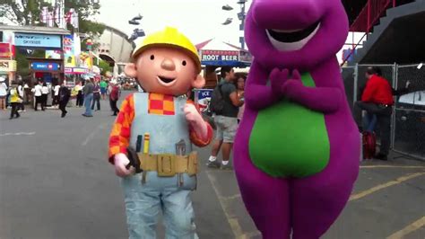 Barney And Bob The Builder At The Calgary Stampede Youtube