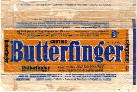 1950 Butterfinger Candy Wrapper Archive