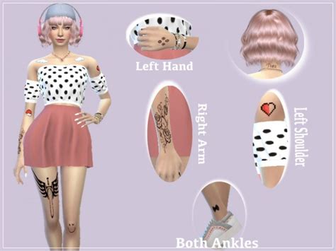 The Sims Resource Gamer Girl Tattoos By Razbies • Sims 4 Downloads