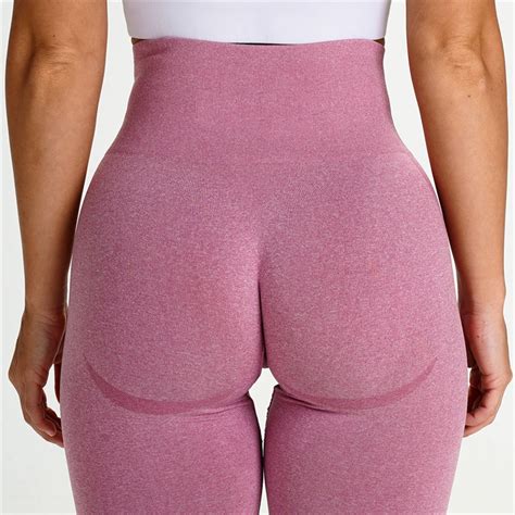 Sport Seamless Leggings Women Pink Elastic Compression High Waist Gym Fitness Legging Tight