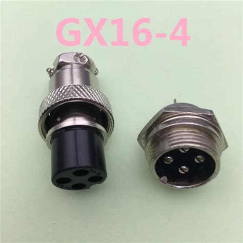 1set Gx16 4 Pin Male And Female Diameter 16mm Wire Panel Connector L72 Gx16 Circular Connector