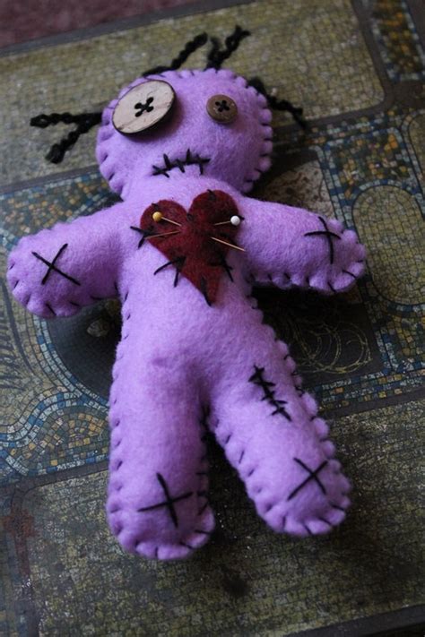 Purple Voodoo Doll Voodoo Doll Voodoo Plush Handmade Felt Etsy