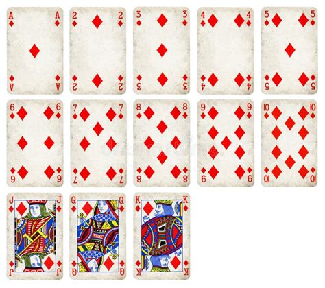 Vintage Playing Cards Suit Isolated White Background High Quality Image