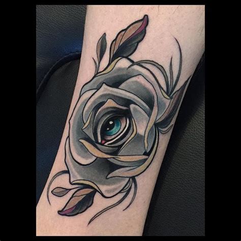 Eye Rose Tattoo Neo Traditional Roses Traditional Rose Tattoos Sick